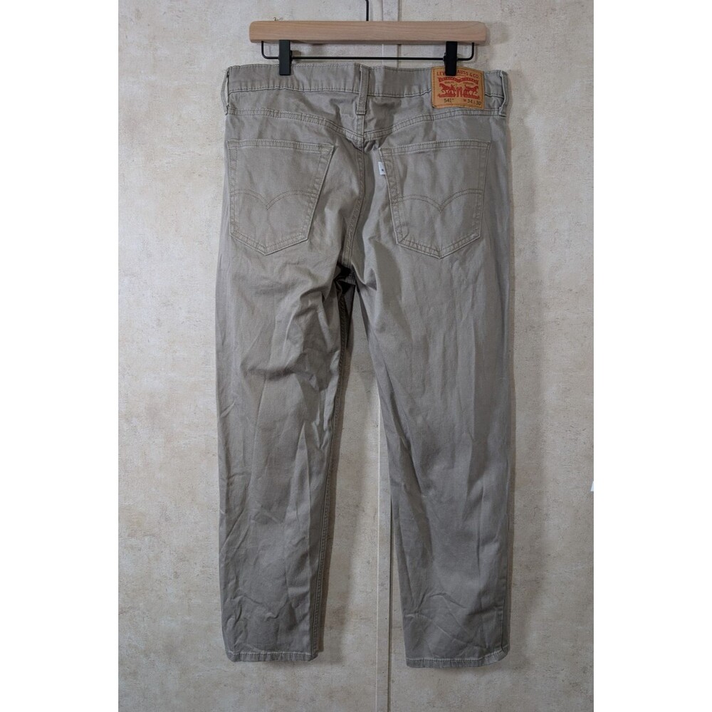 Levi's 541 Jeans Mens 34X30 Tan Athletic Taper Pants Casual Minimalist Stretch - Picture 2 of 12